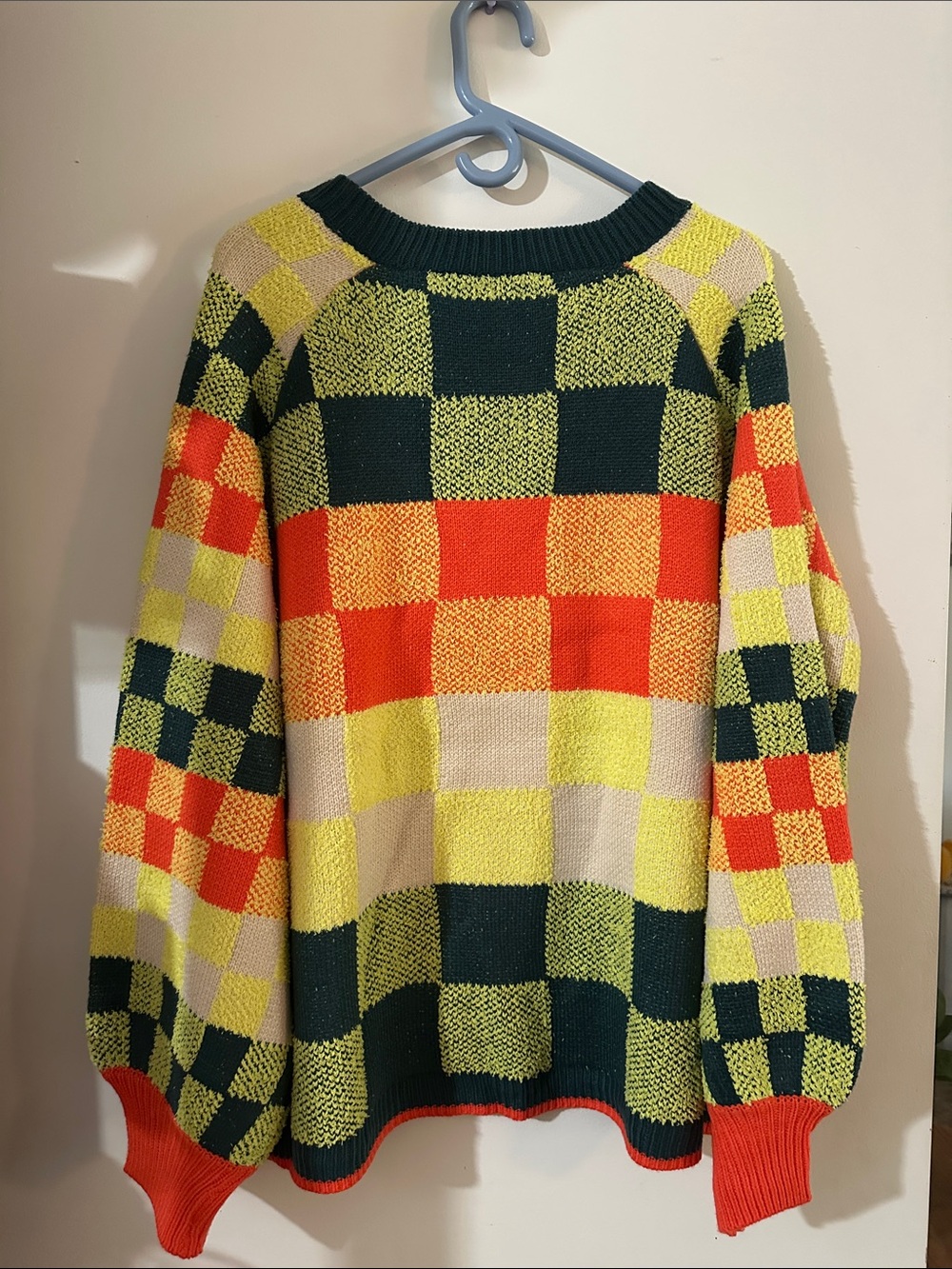 Multicolor Check Sweater - Yellow & Orange - Picture 4 of 5